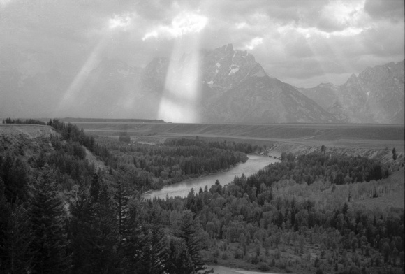 Teton Thunderstorm, Snake River Overlook, 1973, film negative